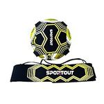 SPORTOUT Football Kick Trainer, Hands Free Solo Practice, Adjustable Soccer Training Waist Belt, Soccer Training Aid for Kids Adults, Football Training Equipment Fits Size 3,4,5 Footballs (Yellow)