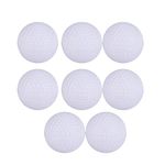 Toyvian 8pcs Plastic Golf Training Balls Golf Balls Kids Ball Toy for Driving Range Swing Practice Home Use White