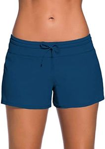 Aleumdr 3" Board Shorts Women's Swimswear Tankini Swim Briefs Swimsuit Bottom Boardshorts Beach TrunksBlue 405 XX-Large