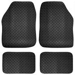 Carsio Universal Car or Van Floor Mats 4PC Set Non Slip Rubber