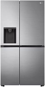 LG GSJV51PZTE | Klasse E | 635 L, Side-by-Side Kühlschrank mit Eis-, Crushed Ice und Wasserspender | interner Wassertank | Total No Frost | LINEARCooling | DoorCooling+ | Platinum Silver