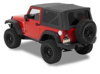 Bestop 54722-35 Black Diamond Super top NX Complete Replacement Soft Top w/Tinted Windows for 2007-2018 Jeep Wrangler (Except Unlimited) Large