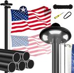 Heavy Duty Flag Pole Kit with Solar