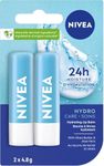 NIVEA Hydro Care Lip Balm, (2 X 4.8