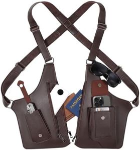 LAFARBE Large Double Shoulder Armpit Bag, Anti-Theft Shoulder Holster Bag