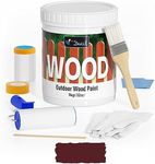 DWIL Outdoor Paint for Wood - Fast Dry and No Sanding Matte Finish Exterior Paint for Wood, Easy Apply, Water Based Paint, outdoor furniture paint 1 Quart, Burgundy Red