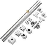 2PCS 600mm Linear Motion Rod Shaft Guide & 8mm Lead Screw & 4PCS SK8 Shaft Support & 4PCS SCS8UU Bearings & 2PCS KP08 & 2PCS Flexible Shaft Couplings