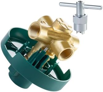 JYZPJ 2510 Shower Valve Replacement Pressure Balancing Tub and 4 Ports Cycle Valve Standard 1/2-Inch IPS Connections Brass Valve with 1222 Faucet Cartridge and Retainer Clip