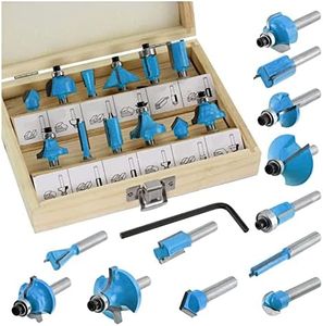 Premium Router Bit Set 6.35mm Shank Specially Designed for Hardwood & Softwood Working Milling Cutter (12 Pcs| Size 6.35 mm|Color-Multi| Material-Carbon steel)