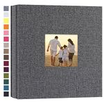 Finksy Small Photo Album 4x6 200 Photos Linen Cover Picture Photo Book for Family Wedding Anniversary Baby Vacation