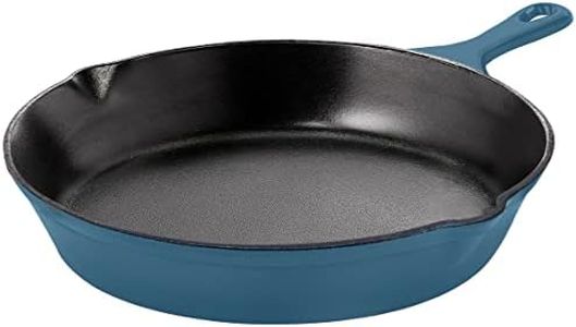 Utopia Kitchen Saute Fry Pan - Chefs Pan, Pre-Seasoned Cast Iron Skillet - Frying Pan 8 Inch - Safe Grill Cookware for Indoor & Outdoor Use - Cast Iron Pan (Teal)