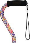 NOVA Medical Products Designer Heavy Duty Walking Cane with Offset Handle, Bariatric & Lightweight Adjustable Walking Stick with Carrying Strap