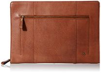 Visconti Hanz Buffalo A4 Leather Zip Around Document Holder Folio Case, Tan