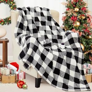 Homemate Electric Blanket Heated Queen Size - 84“x90“ Ultra Soft Cozy Flannel Heating Blanket with 10 Fast Heat Levels 8 Hours Auto Off Over-Heated Protection ETL Certification Keep Warm in Home