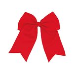 Jumbo Bow Clip with Tails - Red