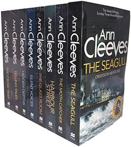 Ann Cleeves TV Vera Stanhope Series Collection 8 Books Set (Telling Tales, Harbour Street, Silent Voices, Hidden Depths, The Glass Room, The Seagull, The Moth Catcher)