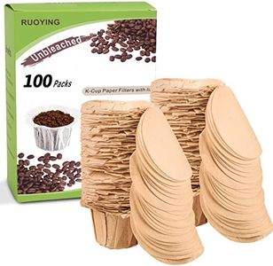 Unbleached K Cup Disposable Paper Filters with Lid for Keurig Reusable K Cup Filters,Keurig Filters for K Cup Reusable Coffee Filters, Fits All Keurig Single Serve Filter Brands