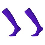 Mitre Mercury Plain Football Sock, Purple, Junior/3-6 (Pack of 2)