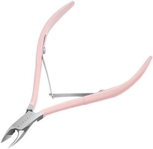 Makartt Cuticle Nippers, Pink Cuticle Trimmer Extremely Sharp Full Jaw Cuticle Cutter Nail Care for Manicure Home Salon Use (Pack of 1)