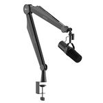 IXTECH Microphone Boom Arm Mic Arm for Blue Yeti Shure Sm7b Hyperx QuadCast Rode At2020 and Fifine Mic Stand for Gaming Podcasting and Streaming CAPTAIN Model