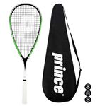 Prince Team 400 & 450 Squash Racket Series, including Full Length Protective Squash Racket Cover & 3 Squash Balls (Team Beast 400)