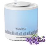 Homvana Humidifiers for Bedroom 1.8 L Top-Fill Cool Mist Humidifier for Baby Nursery Plants Kids Home, 3-in-1 Diffuser with Night Light, Auto Mode, Esserntial Oil, BPA Free, 30H Working Time