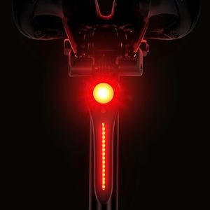 Rear Bike Light Smart 100 Lumens – with Brake/Light/Motion Sensor, 6 Modes, Rechargeable USB C, Waterproof IP65, Quick Release Brackets for Saddle & Seatpost, DON PEREGRINO BX4 Bicycle Light