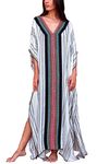 L-Peach Women Boho Long Cardigan Roomy Loungewear Oversized Kaftan Maxi Beach Dress Cover Ups Robes White