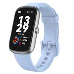 anyloop Fitness Tracker Watch with Heart Rate Blood Oxygen Sleep Monitor, IP68 Waterproof Step Counter Watch Sport Activity Tracker Pedometer, Fitness Watches for Women Men Kids (Light Blue)