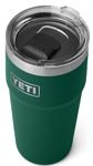 YETI Rambler 20 oz (591 ml) Stackable Cup with Removable Magslider Lid, Stainless Steel Vacuum Insulated Coffee Cup, Black Forest Green
