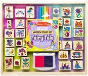 Melissa & Doug 41900 Deluxe Wooden Stamp Set-Fairy Tale | Arts & Crafts | 3+ | Gift for Boy or Girl, Multicolor, 36.83 x 31.12 x 3.18 cm