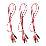 Wobe 3 Groups 1M Test Leads Set with Alligator Clips 39 Inches Double-ended Jumper Wires Alligator Clamps Test Wires Crocodile Alligator Clip Wires Electric Test Cables Connectors Wire Circuit Experim