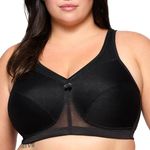 Glamorise Full Figure Plus Size MagicLift Active Support Bra Wirefree #1005 Black