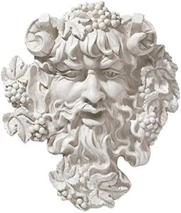Design Toscano OS6212M Bacchus, Grape Harvest Wine Greenman Face Wall Sculpture, Medium Size, 10 inches wide, 12 inches tall, Handcast Polyresin, Antique Stone Finish