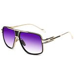 GOBIGER Aviator Sunglasses for Men Retro Fashion Goggle Alloy Frame shades (Gradients purple)