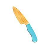 HOUSE OF ZIZI Kids Mango Wood Montessori Knife | Cutting and Chopping Knife | Safe Cooking, Vegetable & Fruits Knife | Ergonomic,Non-Slip Home Outdoor (Blue)