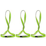 AINIKEY 18MM Nylon Climbing Sling Runner 23KN CE2008/EN566 Rock Climbing Webbing Straps for Outdoor Climbing, Rappelling, Swing, Yoga Hammock etc（Green | 120cm / 48inch | Pack of 3）