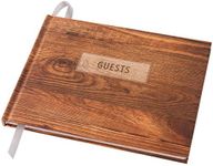 Global Printed Products Wedding Guest Book, 9"x7", Rustic Brown