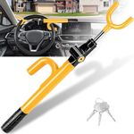 NEWNUBI Car Steering Wheel Lock Anti-Theft Universal,Upgraded High Security The Club Steering Wheel Lock Adjustable for Cars/Trucks/Vans/SUVs(Yellow)