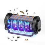 Solar Bug Zapper Outdoor & Indoor with 4200V Auto Sensing UV Light, Portable USB Electric Cordless Mosquito Zapper,Waterproof Insect Trap Fly Zapper with Reading Lamp for Home,Patio,Backyard,Camping