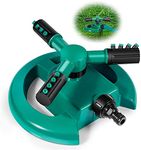 Kesi Garden Sprinkler-Automatic Lawn Water Sprinklers for Yard 360 Degree 3- Arm Rotating Sprinkler System Water Sprinkler, Adjustable Garden Hose Sprinkler System Kit for Watering Outdoor Yard