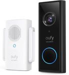 eufy Security Doorbell Camera Wireless S210 2K (Battery-Powered) with Chime, No Monthly Fee, On-Device AI for Human Detection, 16 GB Local Storage, 2-Way Audio Doorbell, Motion Only