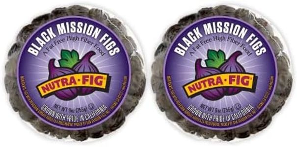 Nutra Fig Dried Black Mission Figs - Dried Black Figs, High Fiber Snacks, Unsweetened Dried Figs, Gluten-Free Snacks, Non-GMO, Kosher, Whole Dried Figs, Grown in California - 9 Oz, Crown Tray (2 Pack)