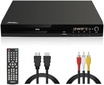 Lecteur DVD HD avec Péritel, Lecteurs DVD Multi-Régions Gratuits pour TV, Lecteur DVDs CD pour Système Stéréo Domestique avec Entrée USB, Sortie HDMI, Sortie RCA, Prise Micro, PAL NTSC Intégré