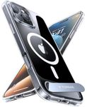 TORRAS Ostand L1 Guardian Cover for iPhone 16 Pro with Invisible Stand, Anti-Yellowing Clear Back & Heavy Duty Protection Case Original Imported - Diamond Clear