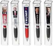 Trump Collectors Set Ballpoint Pen, Black Grip, MAGA Trump 2024 Design, Trump Merchandise Donald Trump Gifts for Men & Women, Make America Great Again Donald Trump Pen - Imprinted In USA (3-Sided Pen)