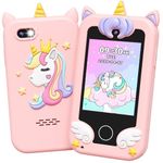 UCIDCI Kids Smart Phone Toys for Girls Ages 3-7 with Dual Camera - Kids Phone with Learning Games, Travel Toys with MP3 Music Player for Christmas, Birthday Gifts for 3 4 5 6 7 Year Old Boys