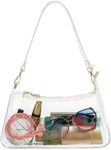 LOXOMU Clear Purse Stadium Approved,Small Clear Crossbody Bag Transparent Shoulder Handbag for Women, Clear Bag for Concerts Sports Events