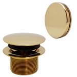 Westbrass Mushroom Tip-Toe Tub Trim Set with Floating Faceplate, Polished Brass, D398RK-01