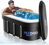 Wxtkkom Upgraded 175 Gal XXL Large Oval Ice Bath Tub with Air Ring, Multi-Layered Portable Cold Plunge Tub for Athletes, Foldable & Inflatable Full-Body Cold Tub Recovery at Home, Outdoors,Gym Use